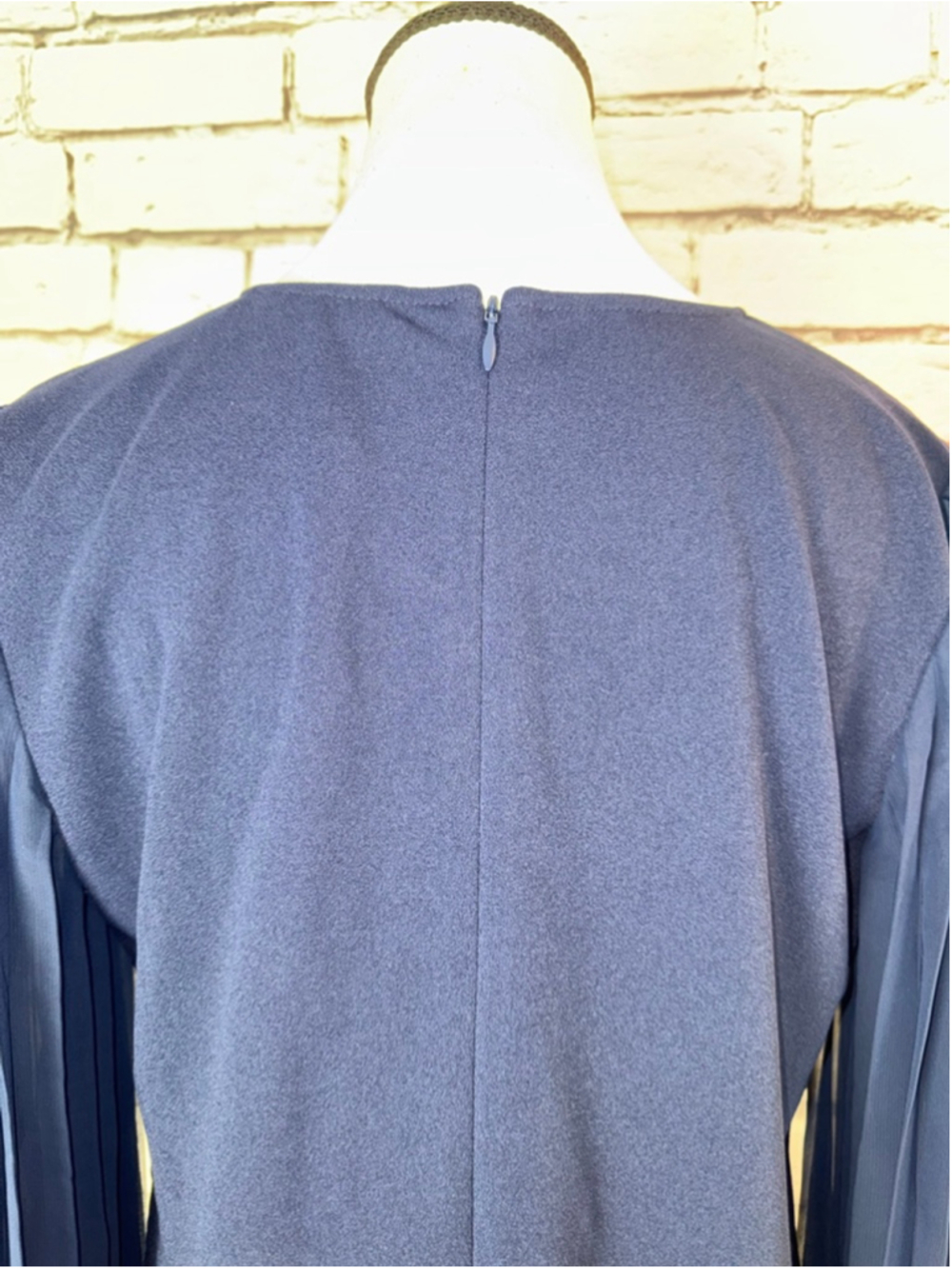 Women's Trina Turk Navy Celestina Mini Dress w/ Pleated Cape Sleeves Size 8 NEW - Picture 10 of 14